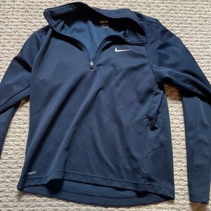 Nike navy blue quarterzip size small